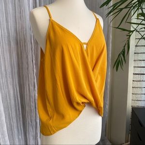 Yellow Flowy Tank Top Blouse